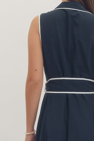 Navy Dress - Sugar Co.
