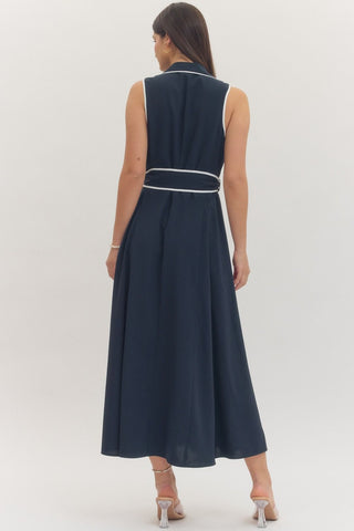 Navy Dress - Sugar Co.