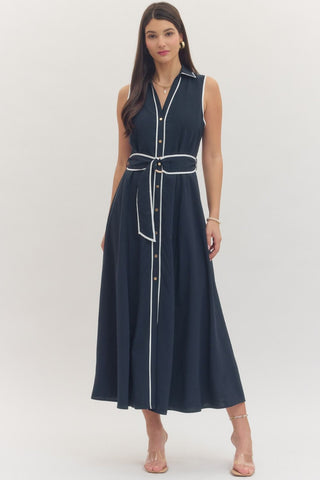 Navy Dress - Sugar Co.