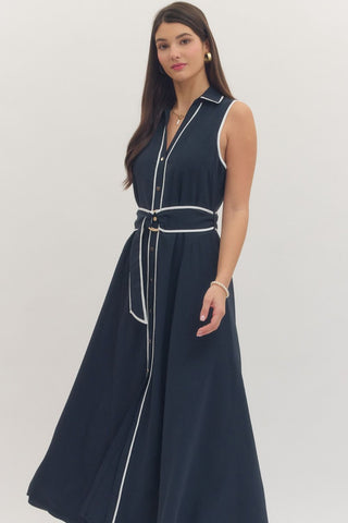 Navy Dress - Sugar Co.