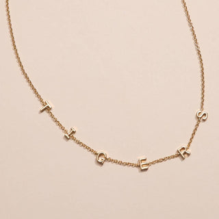 Nickel and Suede | "TIGERS" Initial Necklace - Sugar Co.