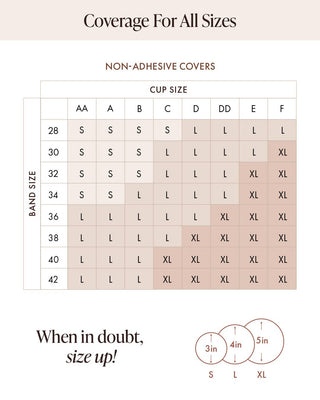 Non-Adhesive "Grippy, Not Sticky" Nipple Covers: Creme AA-B cups - Sugar Co.