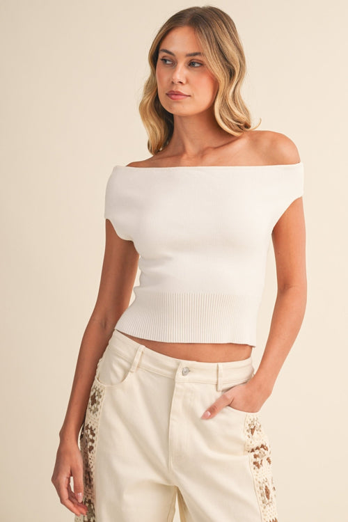 Off the Shoulder Sweater - Sugar Co.