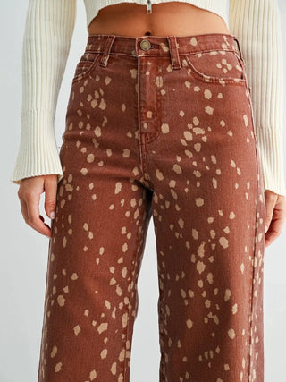 Oh Deer Slim Wide Leg Jeans - Sugar Co.