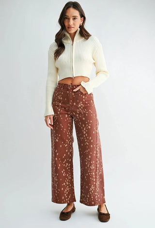 Oh Deer Slim Wide Leg Jeans - Sugar Co.