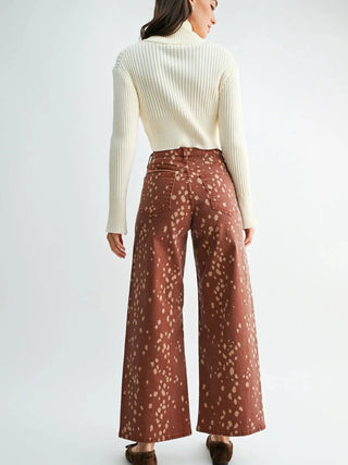 Oh Deer Slim Wide Leg Jeans - Sugar Co.