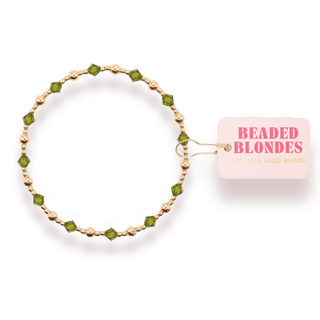 Olive Green June Bracelet: Standard 6.75 inch - Sugar Co.