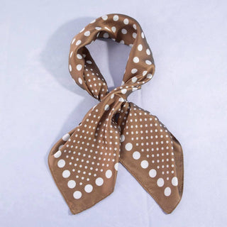 Ombre Polka Dot Print Satin Square Scarf: BR - Sugar Co.