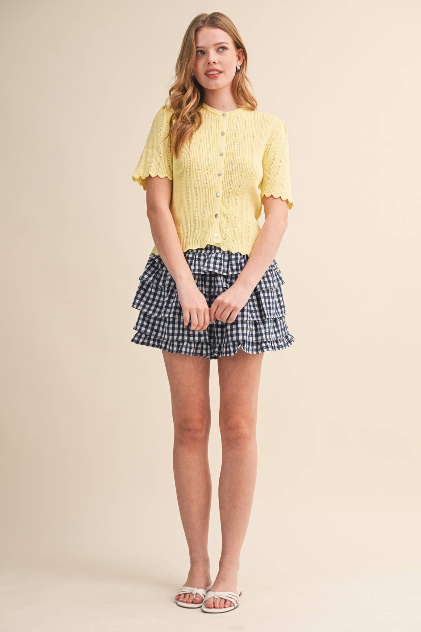 On Pointe Short Sleeve Cardigan - Butter Yellow - Sugar Co.