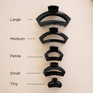 Open Jet Black | Petite | Hair Clip - Sugar Co.