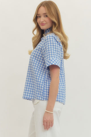 Penelope Blouse Blue - Sugar Co.