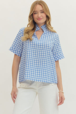 Penelope Blouse Blue - Sugar Co.