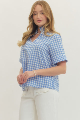 Penelope Blouse Blue - Sugar Co.
