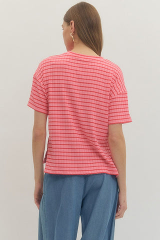 Pink Beach Stripe Top - Sugar Co.