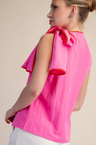 Pink Lemonade Bow Top - Sugar Co.