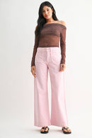Pinky Patch Wide Leg - Sugar Co.