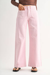 Pinky Patch Wide Leg