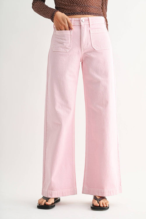 Pinky Patch Wide Leg - Sugar Co.