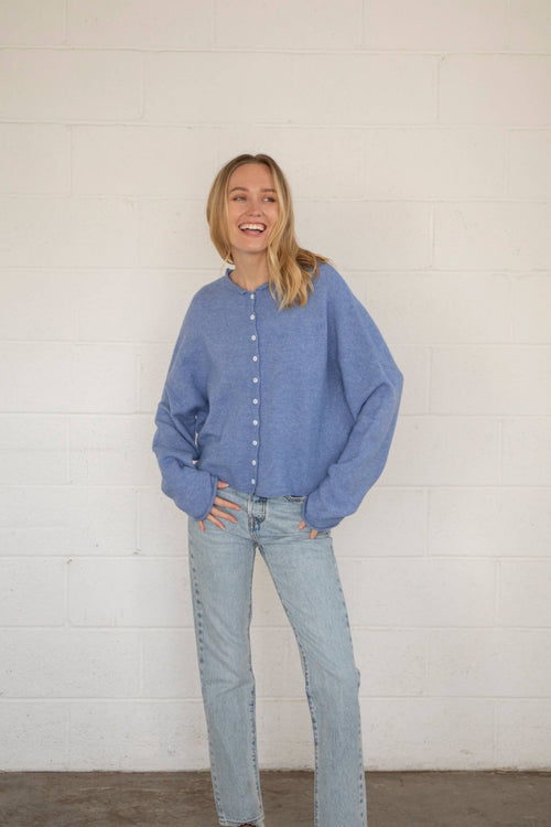 Piper Cardigan Dusty Blue - Sugar Co.