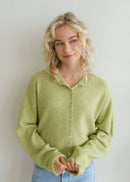 Piper Cardigan Lemongrass - Sugar Co.