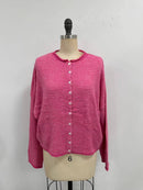 Piper Cardigan: Pin Striped Bubblegum - Sugar Co.