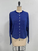 Piper Cardigan: Pin Striped Royal - Sugar Co.
