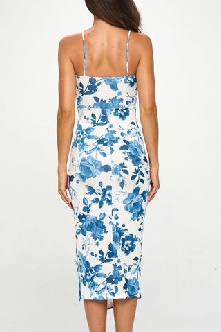 Pippa Midi Dress Blue - Sugar Co.