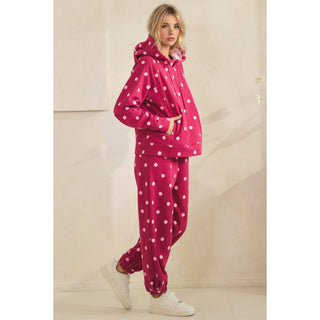 Playful Dot Lounge Pants: Magenta/Pink - Sugar Co.