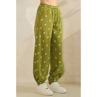 Playful Dot Lounge Pants: Magenta/Pink - Sugar Co.