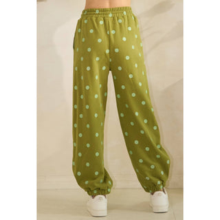 Playful Dot Lounge Pants: Magenta/Pink - Sugar Co.