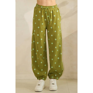 Playful Dot Lounge Pants: Magenta/Pink - Sugar Co.