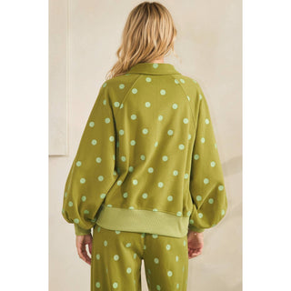 Playful Dot Quarter Zip: Magenta/Pink - Sugar Co.