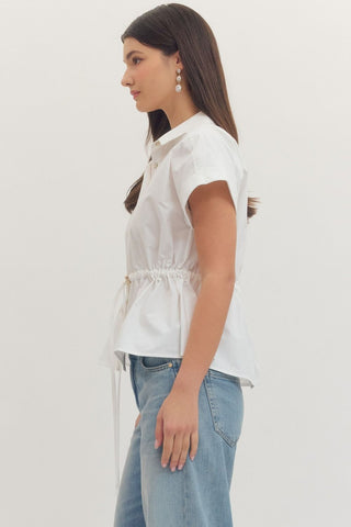 Polished Ease Peplum Top - Sugar Co.