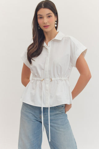 Polished Ease Peplum Top - Sugar Co.