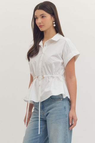 Polished Ease Peplum Top - Sugar Co.