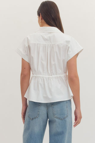 Polished Ease Peplum Top - Sugar Co.