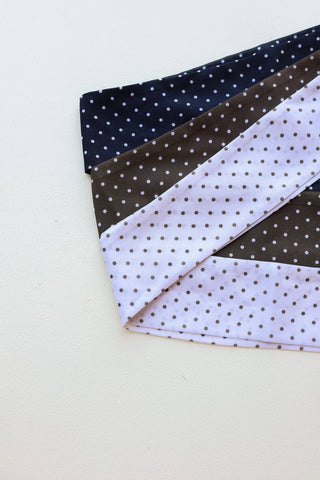 POLKA DOT HAIR SCARF: BLACK & CREAM - Sugar Co.