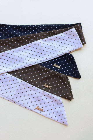 POLKA DOT HAIR SCARF: BLACK & CREAM - Sugar Co.