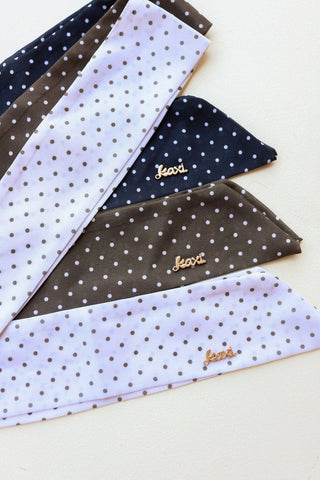 POLKA DOT HAIR SCARF: BLACK & CREAM - Sugar Co.