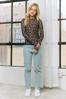 Polka Dot Mesh Top - Sugar Co.