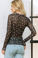 Polka Dot Mesh Top - Sugar Co.