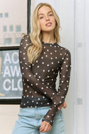 Polka Dot Mesh Top - Sugar Co.