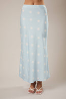Polka Dot Midi Skirt Blue - Sugar Co.