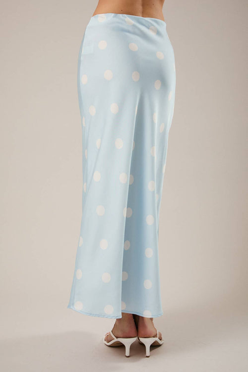 Polka Dot Midi Skirt Blue - Sugar Co.
