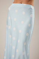 Polka Dot Midi Skirt Blue - Sugar Co.