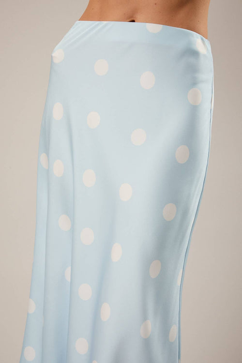 Polka Dot Midi Skirt Blue - Sugar Co.