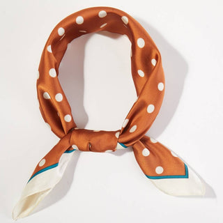 Polka Dot Print Square Scarf: BK - Sugar Co.
