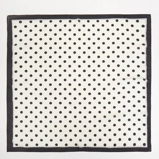 Polka Dot Print Square Scarf: WH - Sugar Co.