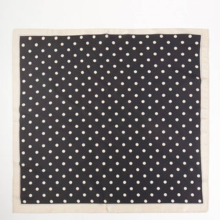 Polka Dot Print Square Scarf: WH - Sugar Co.