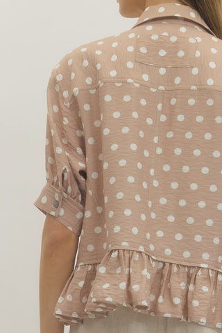 Polka dot short sleeve Top - Sugar Co.